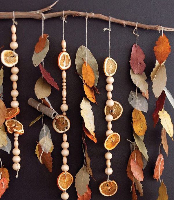 výroba podzimní dekorace